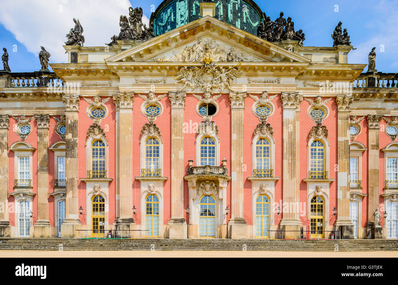 Allemagne, Brandenburg, Potsdam, façade de palais de Sanssouci Banque D'Images