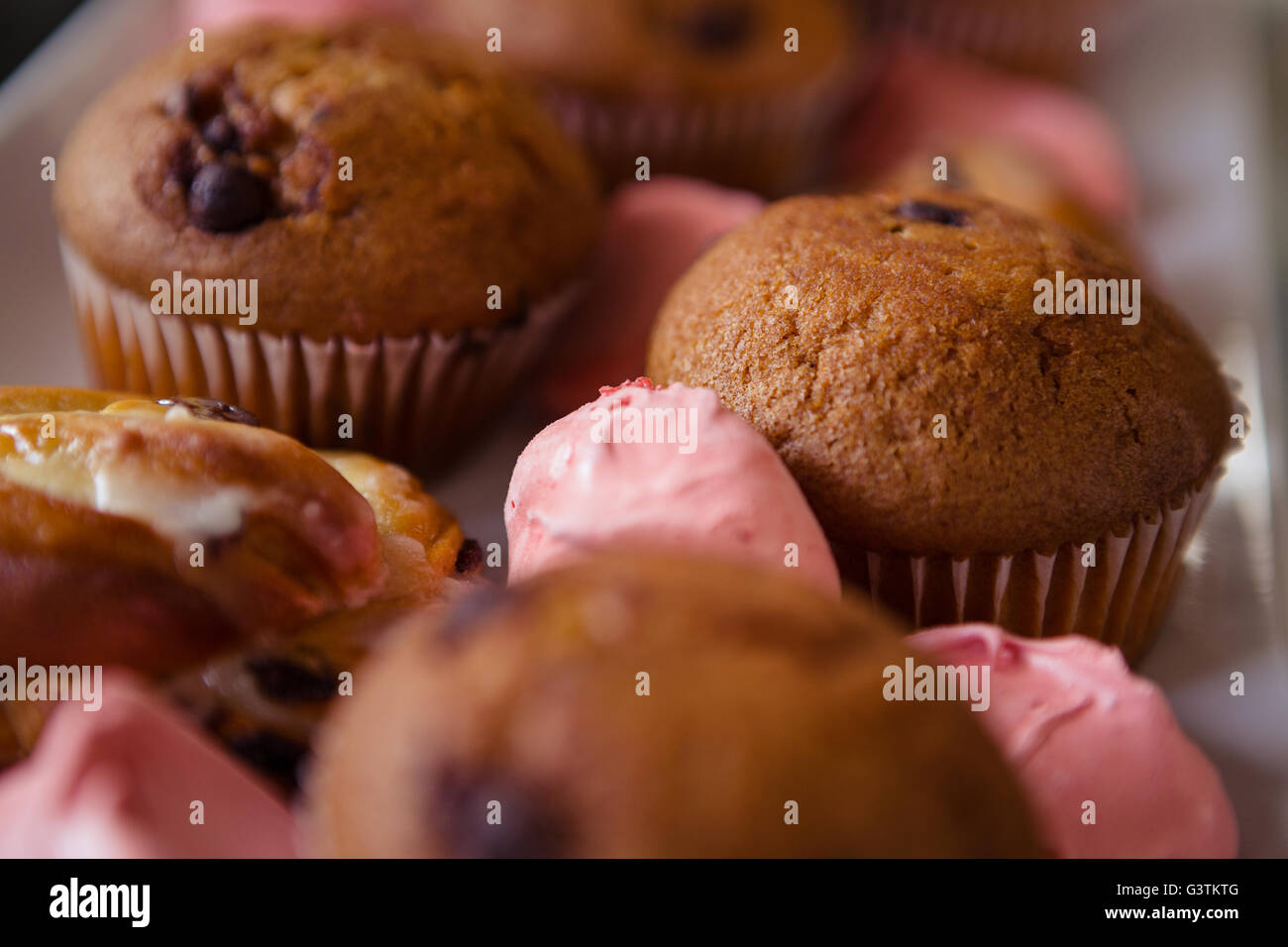 Close up de délicieux muffins Banque D'Images