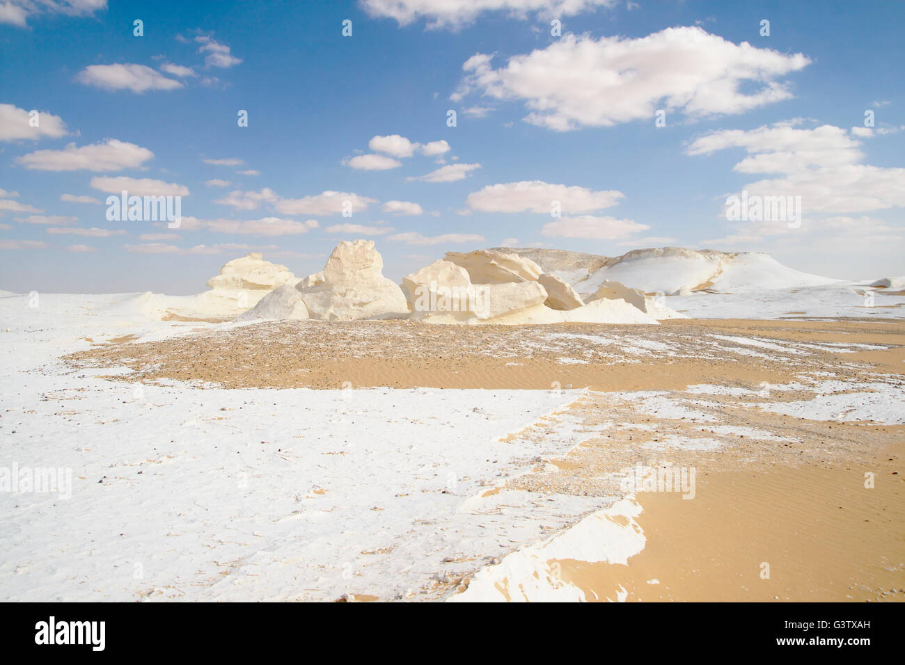 Rock formation dans le désert blanc, Egypte Banque D'Images