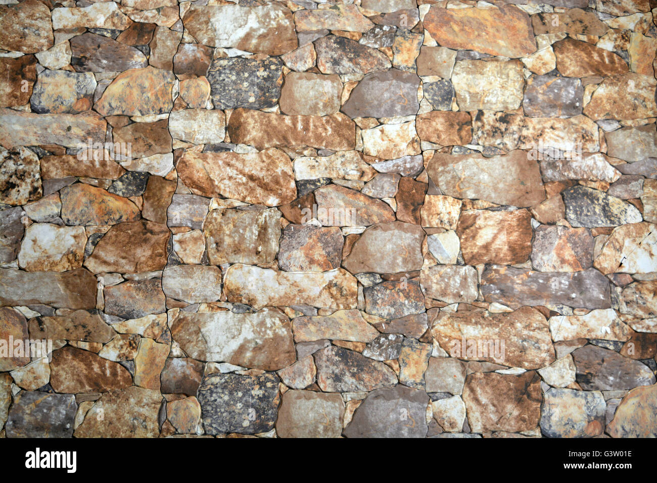 Seamless texture brown stones - Pierres naturelles marbre fragment d'asphaltage. Banque D'Images