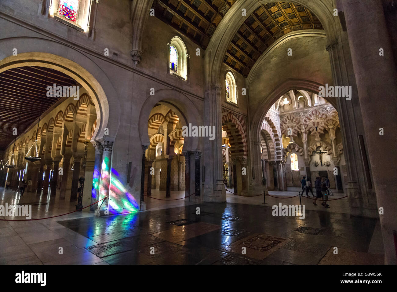 À l'intérieur de la cathédrale mezquita de Cordoue Banque D'Images