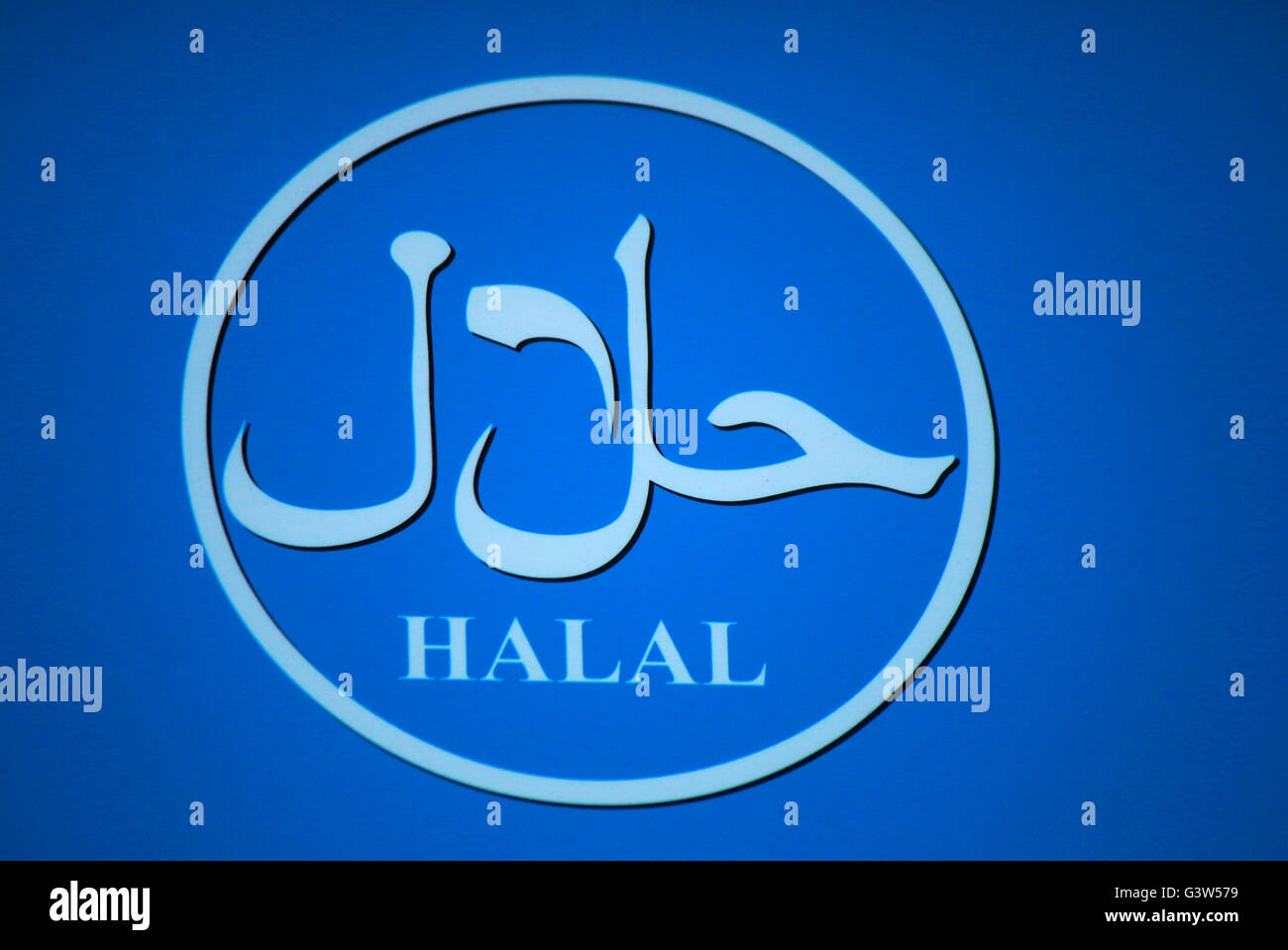 Halal "'-Logo, Berlin. Banque D'Images