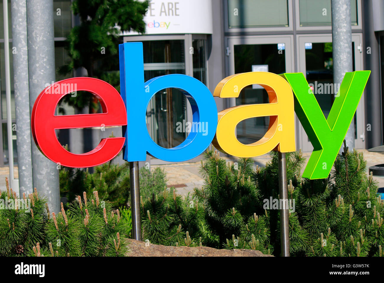 Logo der Marke "EBay", Berlin. Banque D'Images