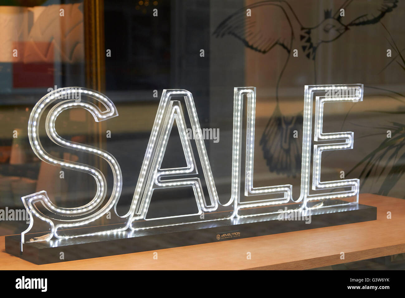 Vente de fenêtre ouvrir boutique intérieur haut de gamme Banque D'Images