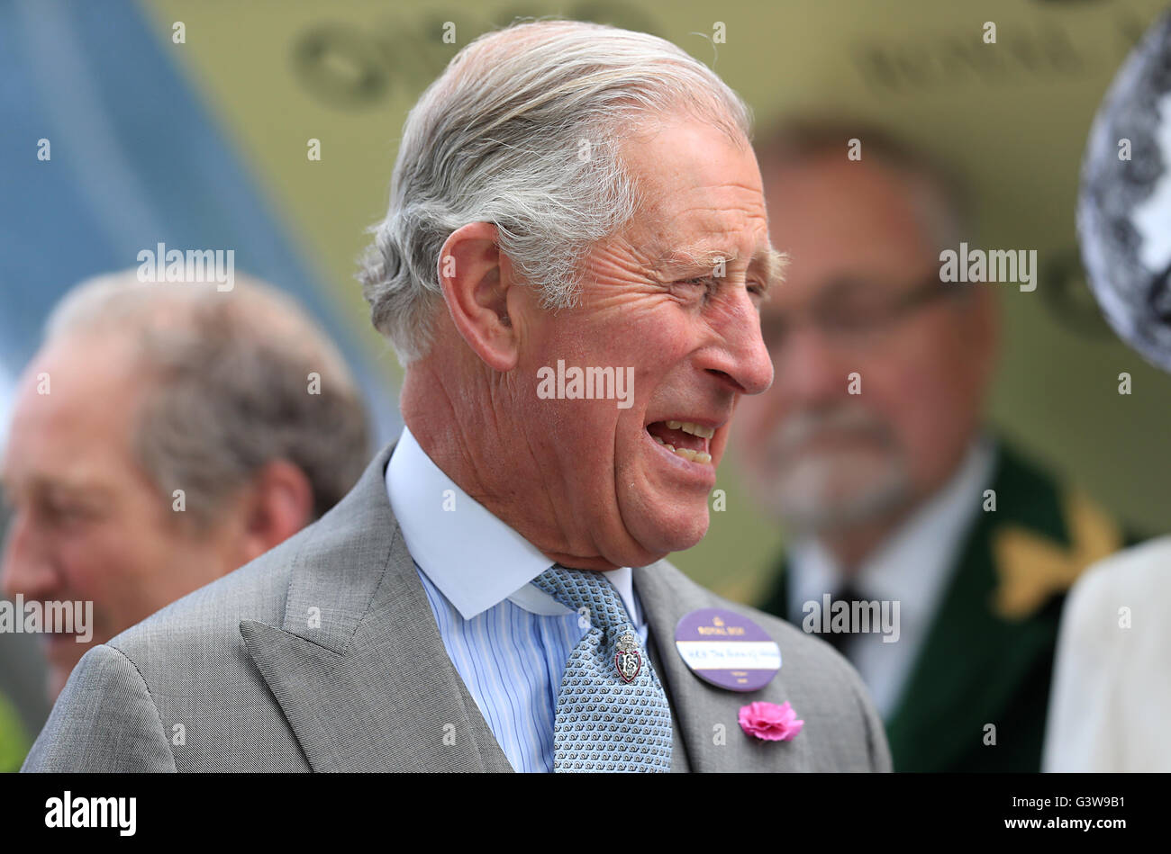 Le Prince de Galles au cours de la deuxième journée du Royal Ascot, 2016 à Ascot Racecourse. Banque D'Images