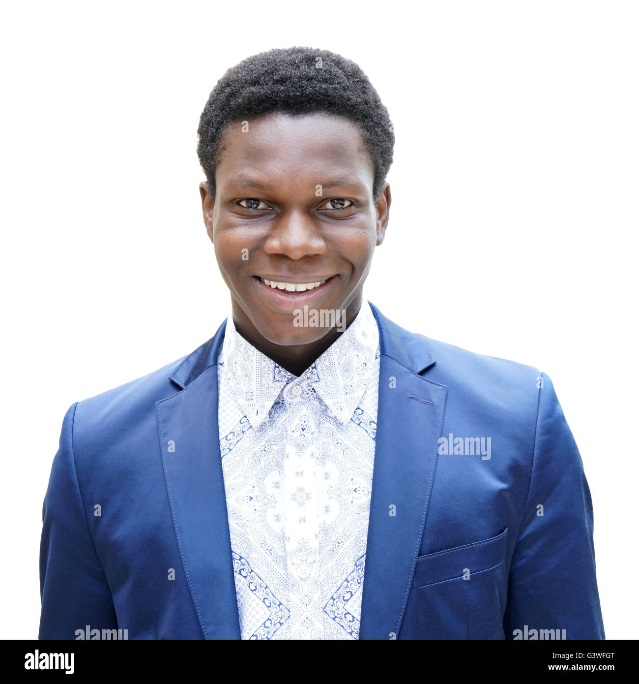 Heureux jeune homme d'origine africaine Banque D'Images