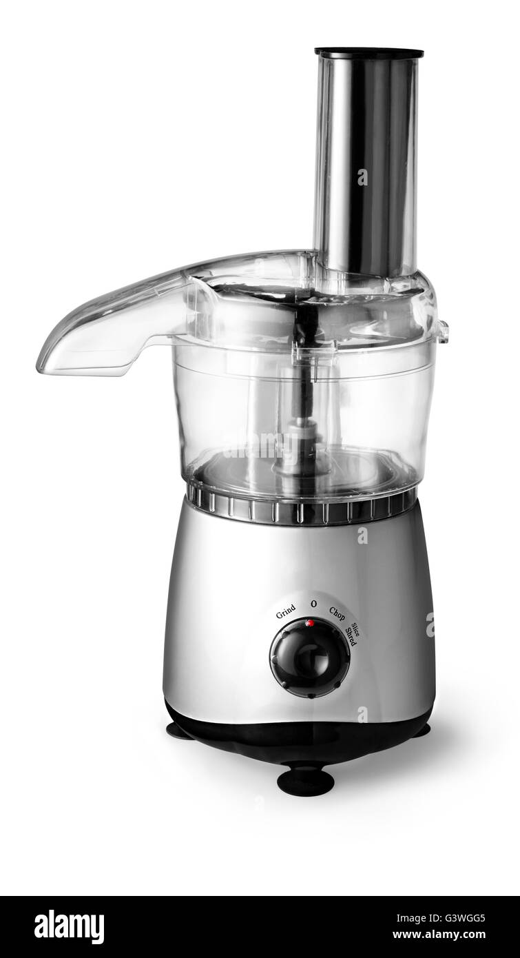 Processeur de nourriture isolé sur fond blanc. Banque D'Images