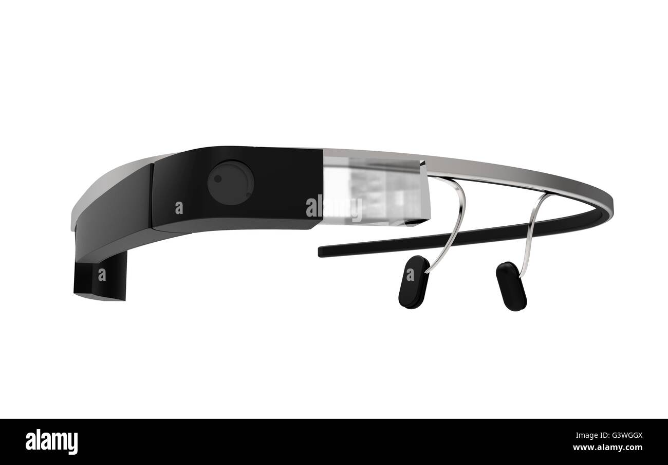 Smart verre isolé sur un fond blanc. Banque D'Images