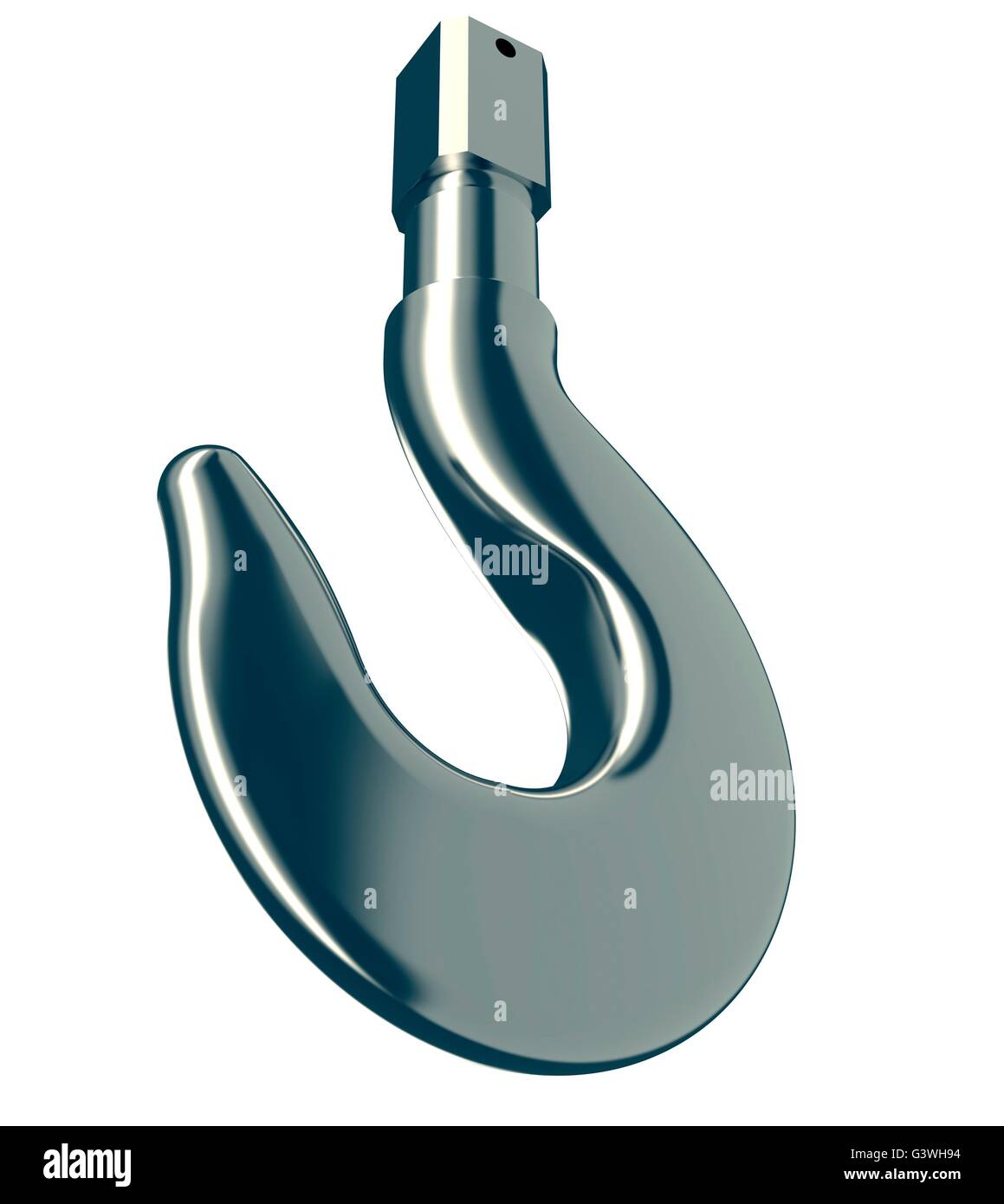 Crochet de fer isolated on white Banque D'Images