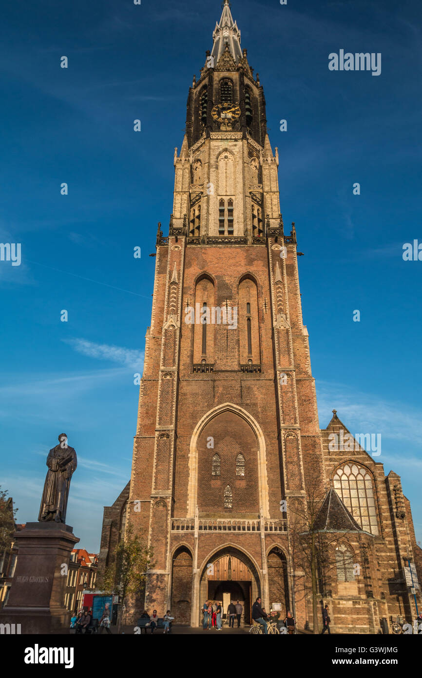 Le Campanile Delft aux Pays-Bas Banque D'Images