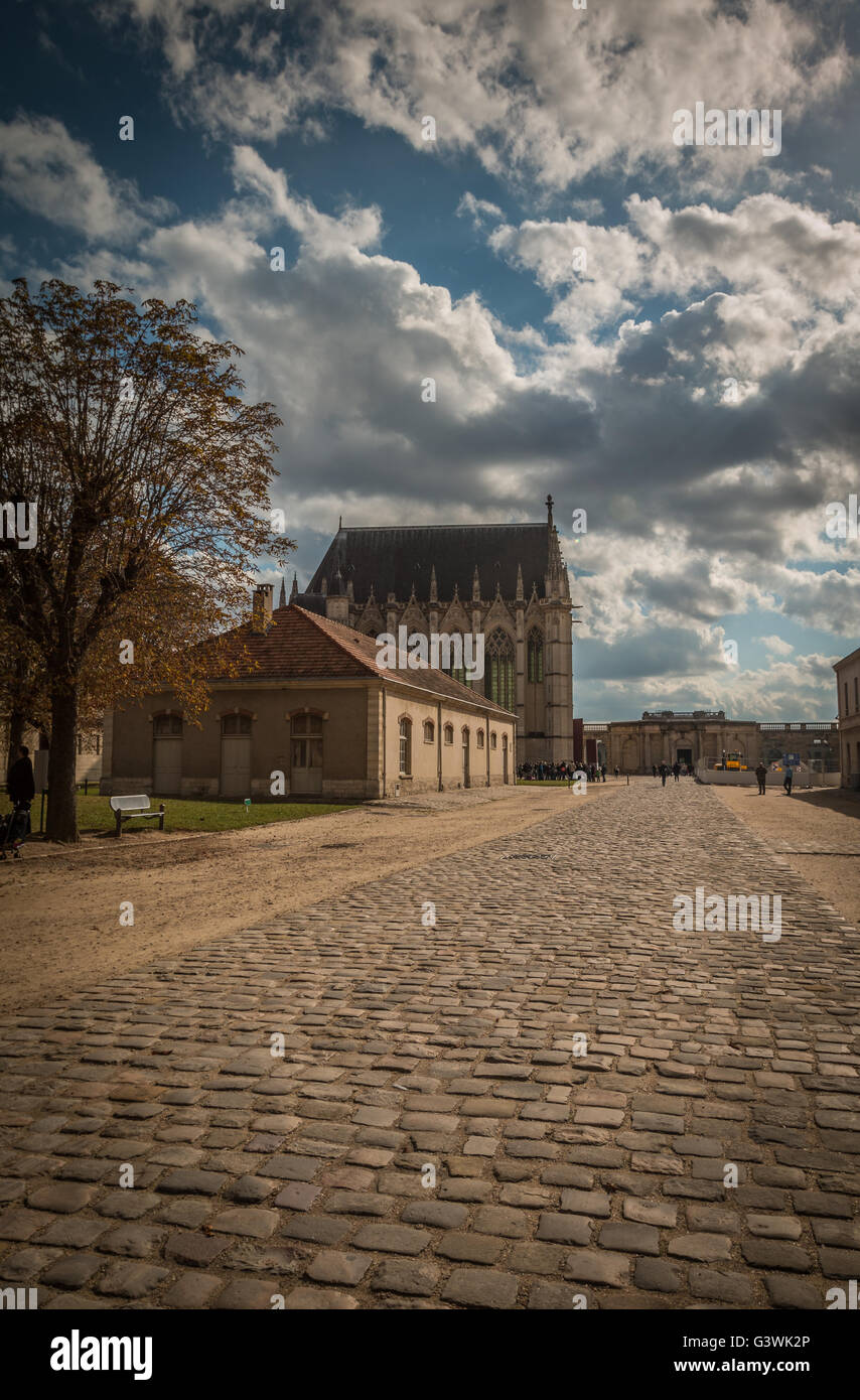 L'intérieur de l'église du château de Vincennes à Paris Banque D'Images