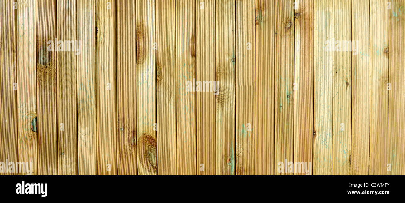 Vue de dessus de table en bois. Pin rainuré avec noeuds Banque D'Images