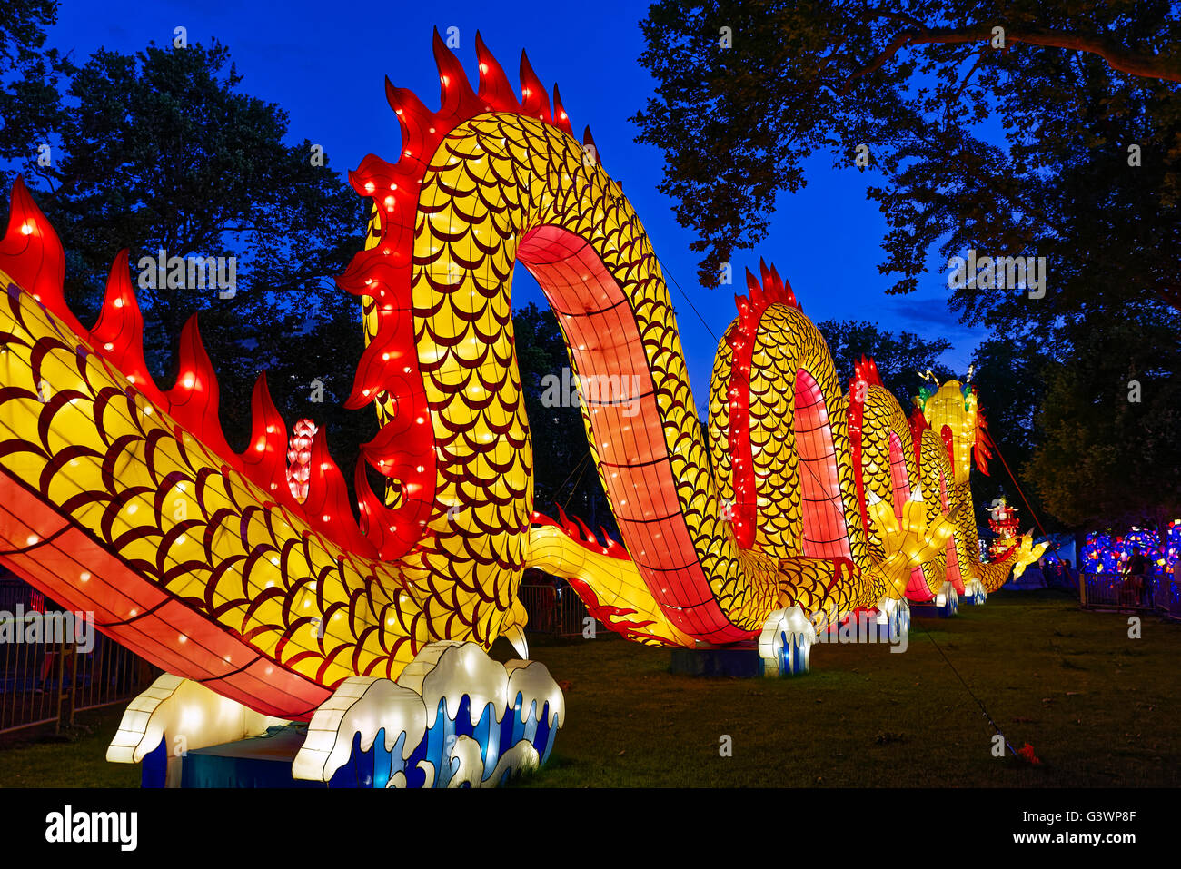 Festival de lanternes chinoises, Philadelphie, Pennsylvanie, USA. Banque D'Images