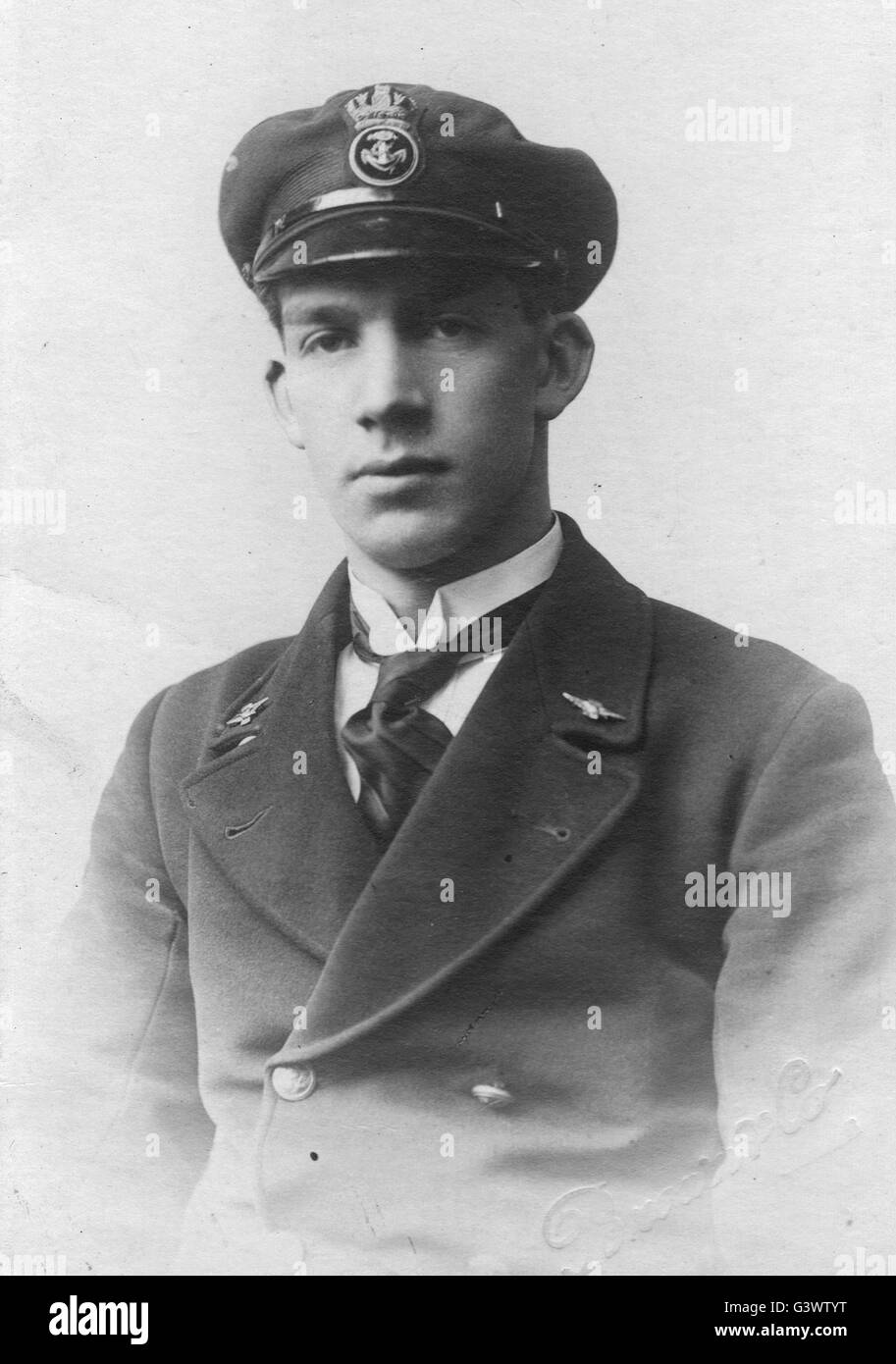 Aviateur de la Royal Navy en uniforme WW1 Banque D'Images