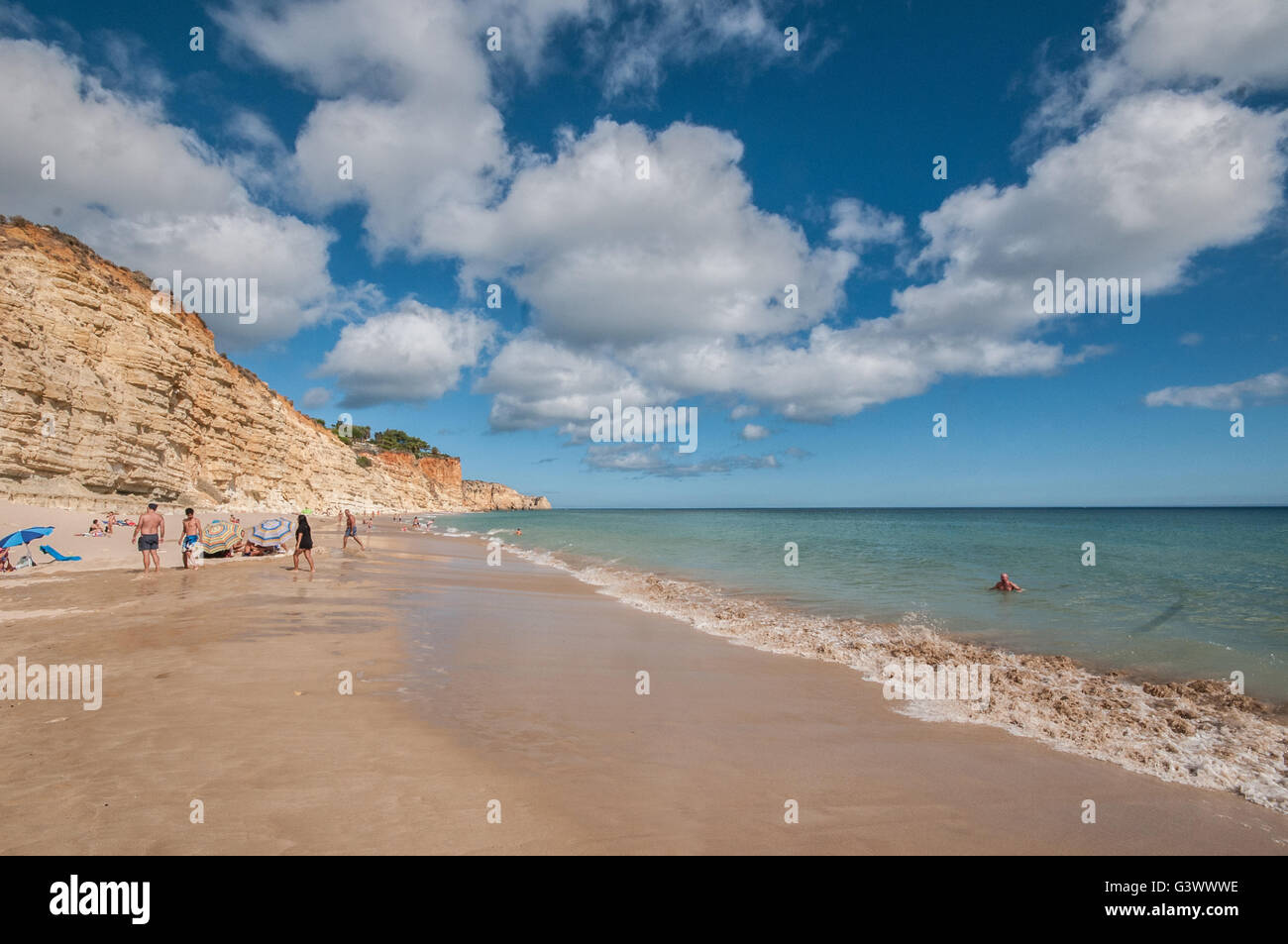 L'Europe, Portugal, Algarve, Lagos, Praia do Porto de Mòs Banque D'Images