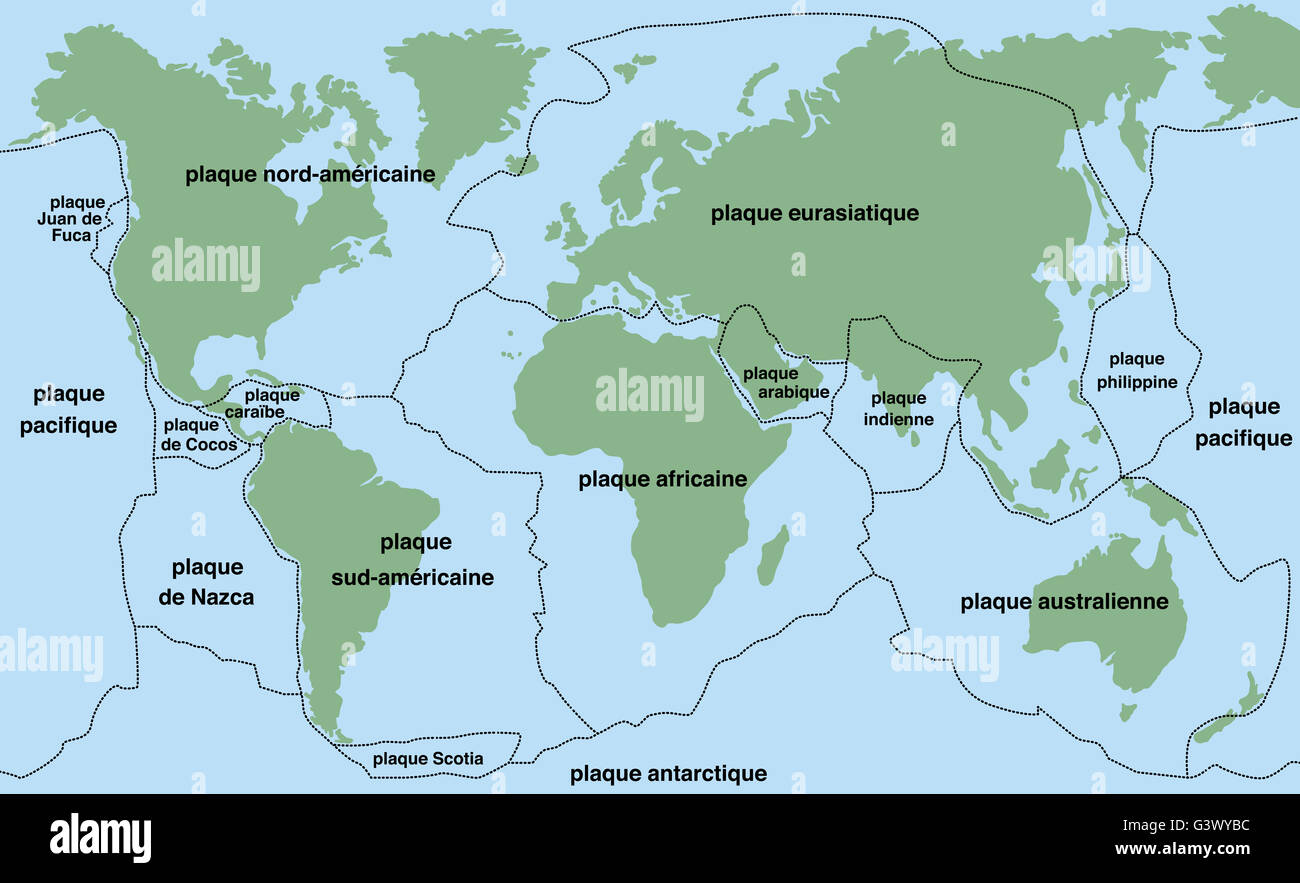 L'illustration, de la nature, scientifiques, géologiques, cartographie, le pacifique, l'Antarctique, de l'Australie, les Caraïbes, l'arabe, indien, lithosphe Banque D'Images