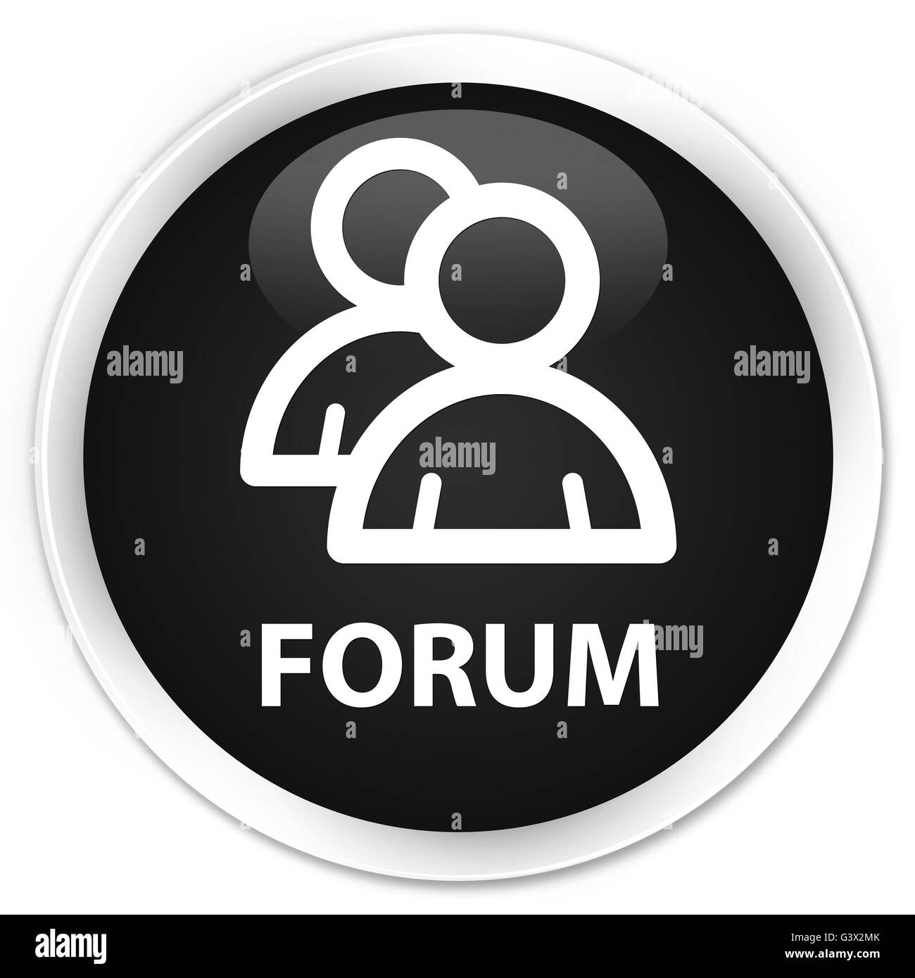 Icône de groupe (Forum) isolé sur le bouton rond noir premium abstract illustration Banque D'Images