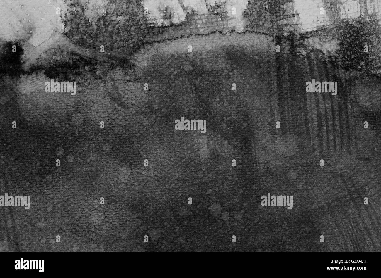 Aquarelle noire sur papier peint texture d'arrière-plan Banque D'Images