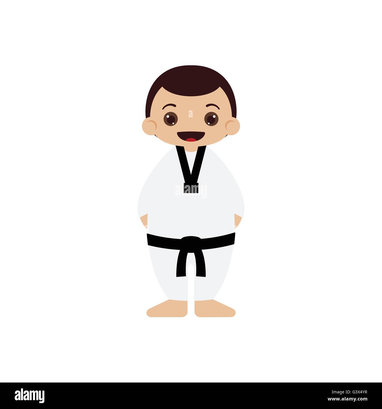Taekwondo Cartoon vector illustration Illustration de Vecteur