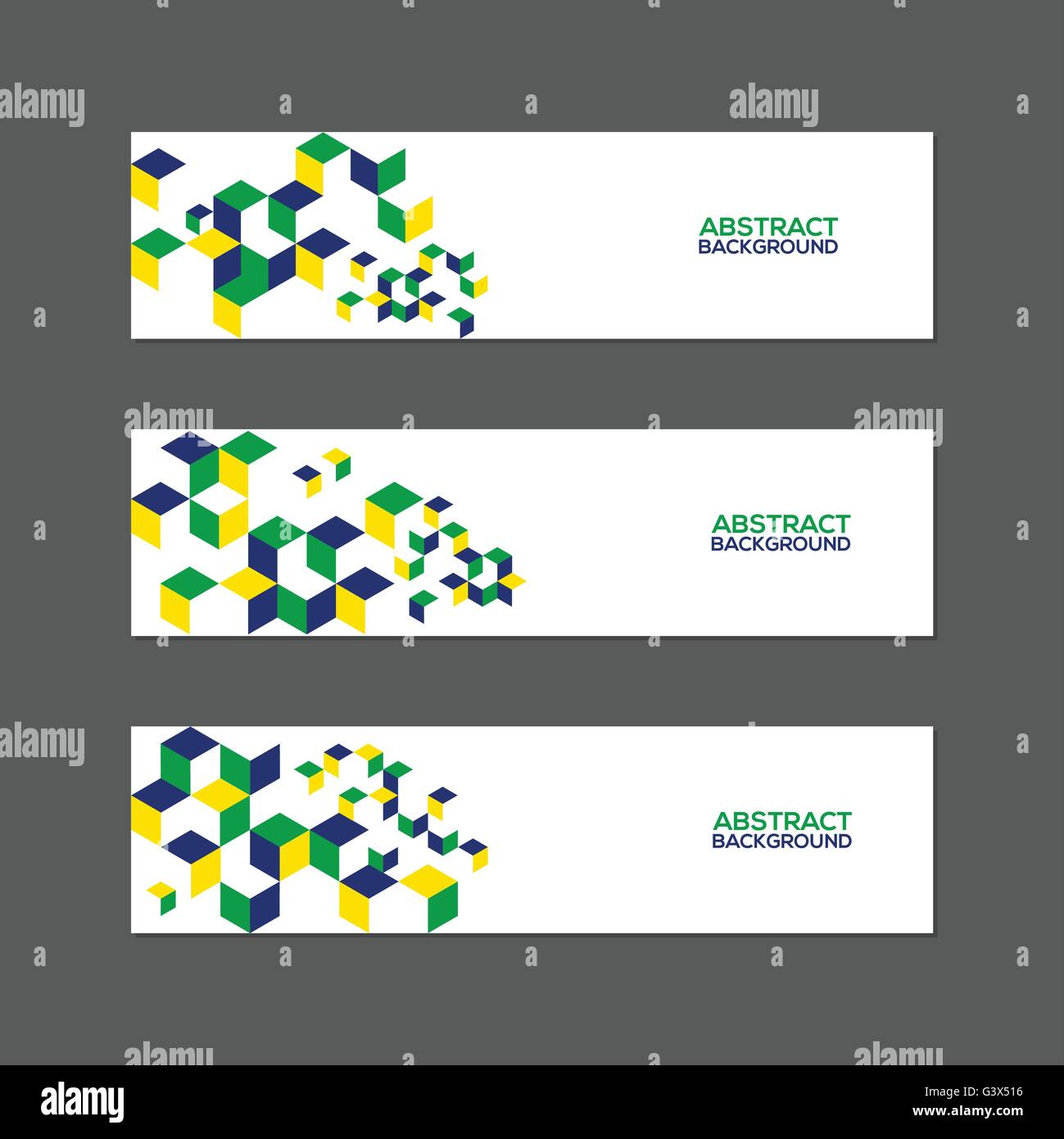 Collection d'abstract bannière avec drapeau Brésil color concept Illustration de Vecteur