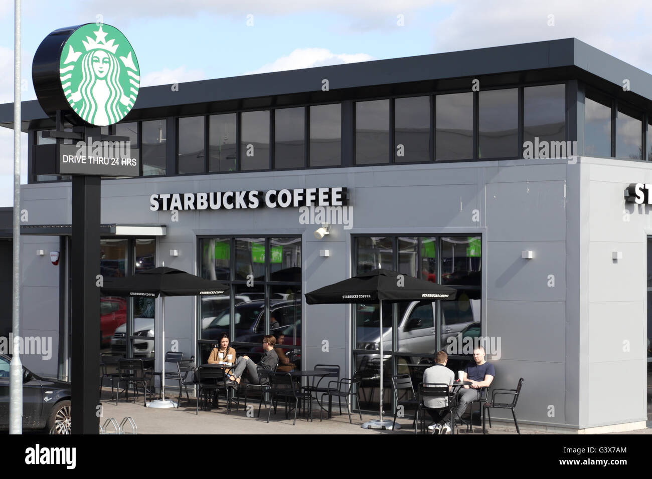 Drive Thru Starbucks coffee shop Banque D'Images