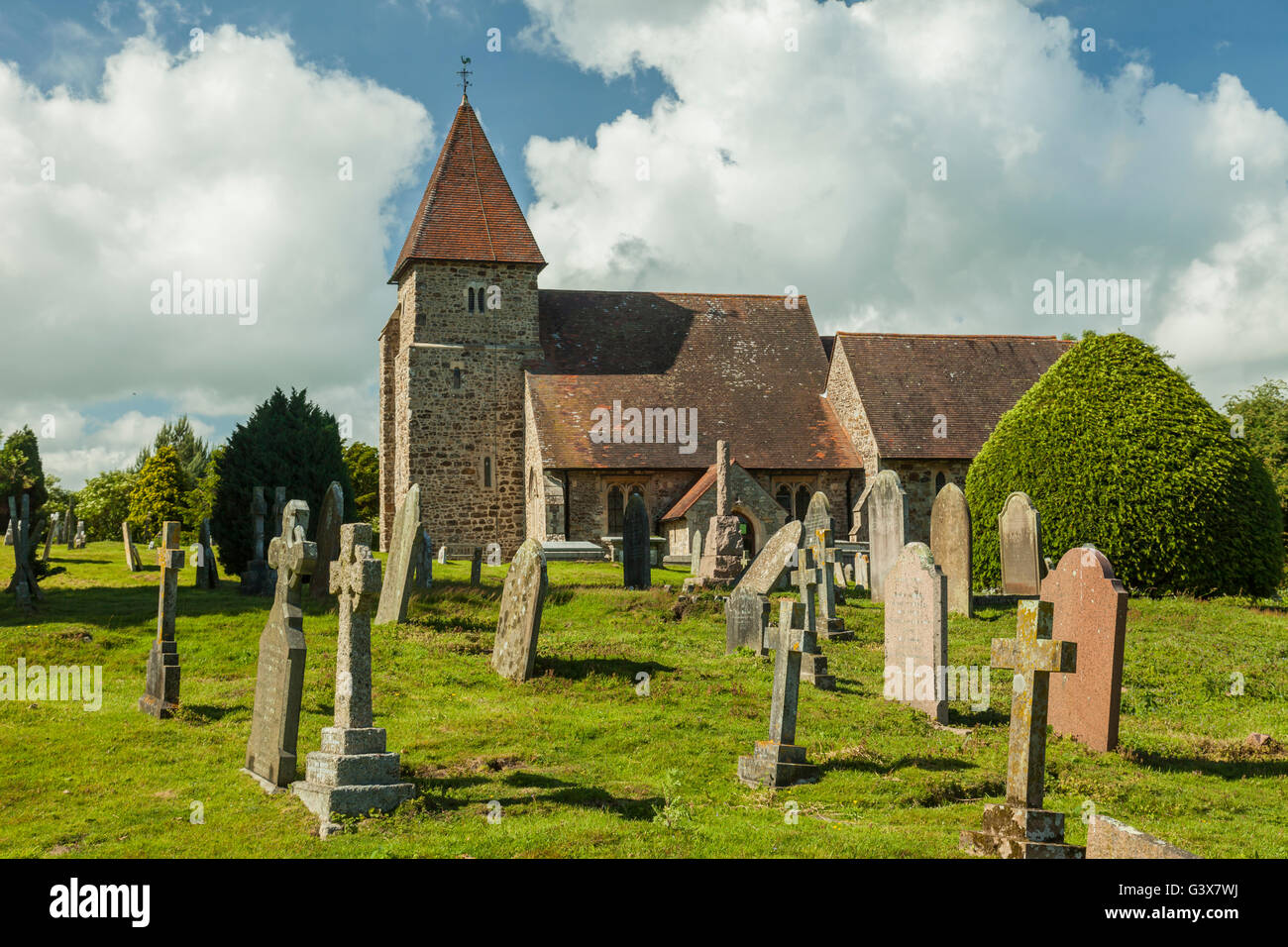 Dans l'église St Laurence Grandson, East Sussex, Angleterre. Banque D'Images