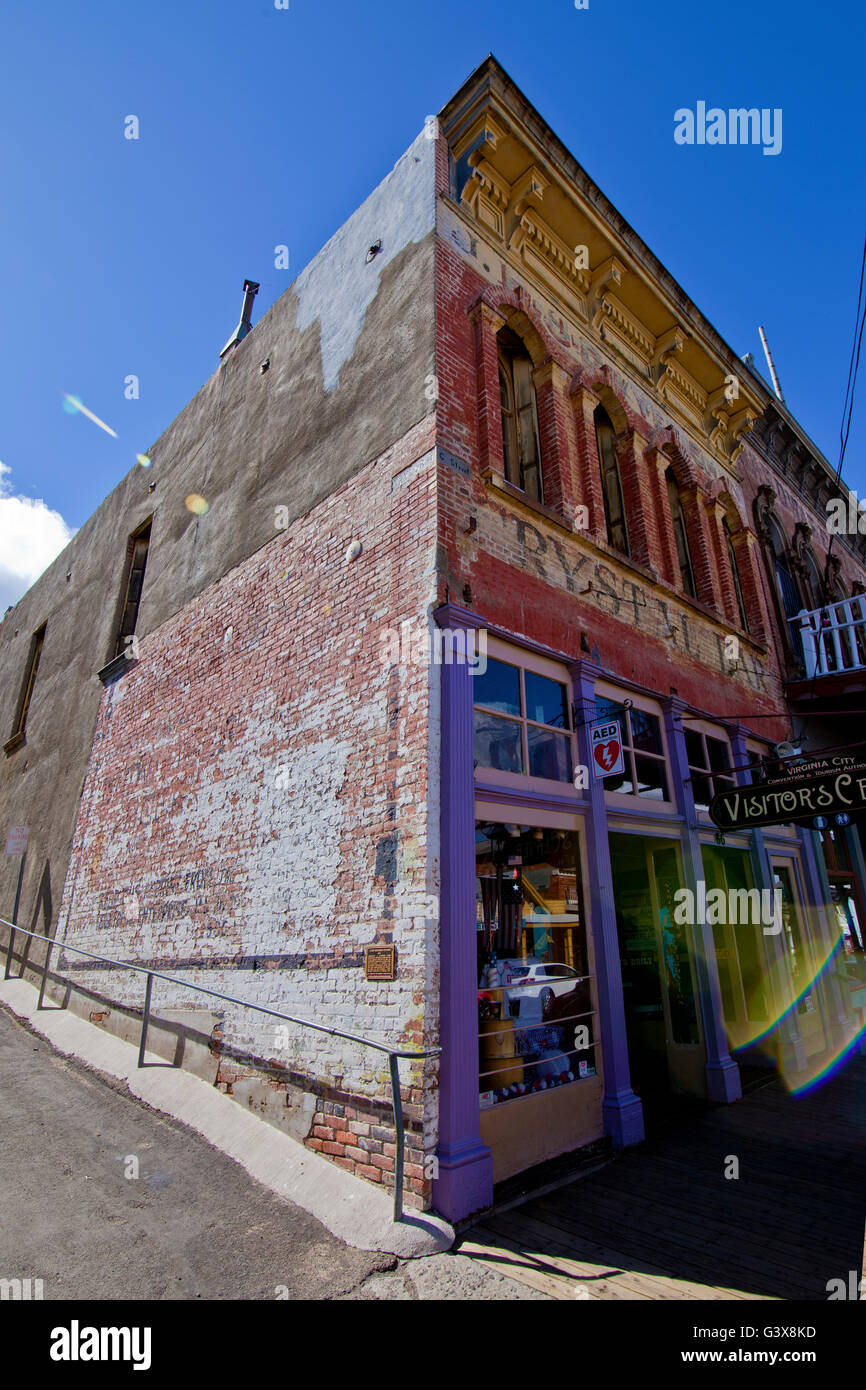 Crystal Bar à Virginia City dans le Nevada. Ghost Town Banque D'Images