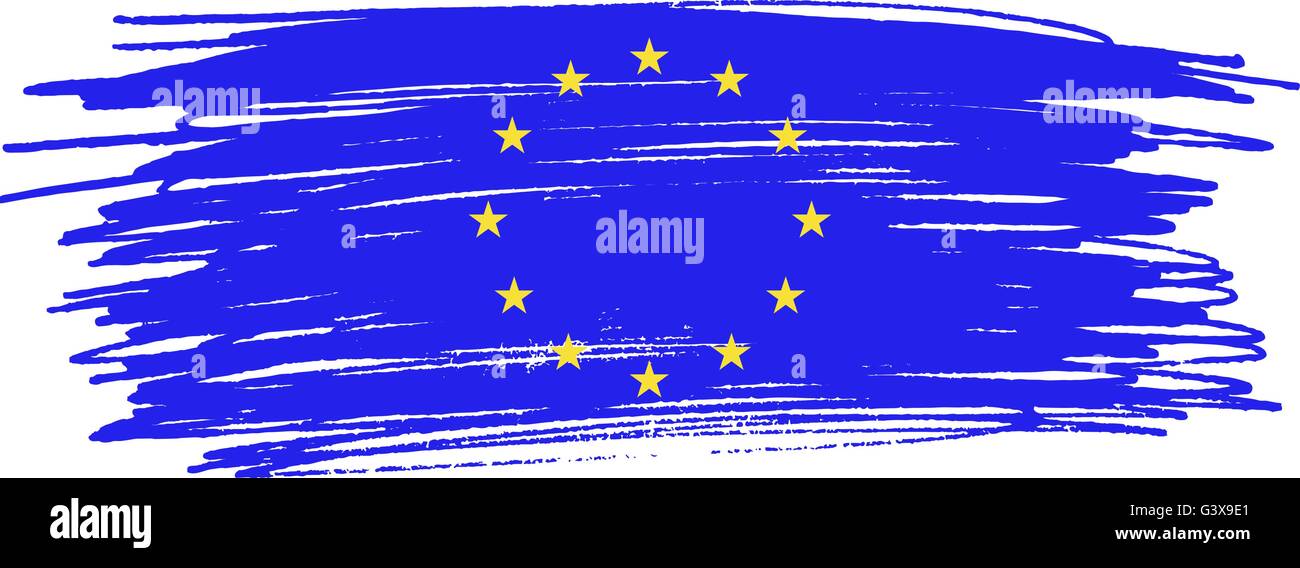 Drapeau de l'Union européenne. Vector illustration . Illustration de Vecteur