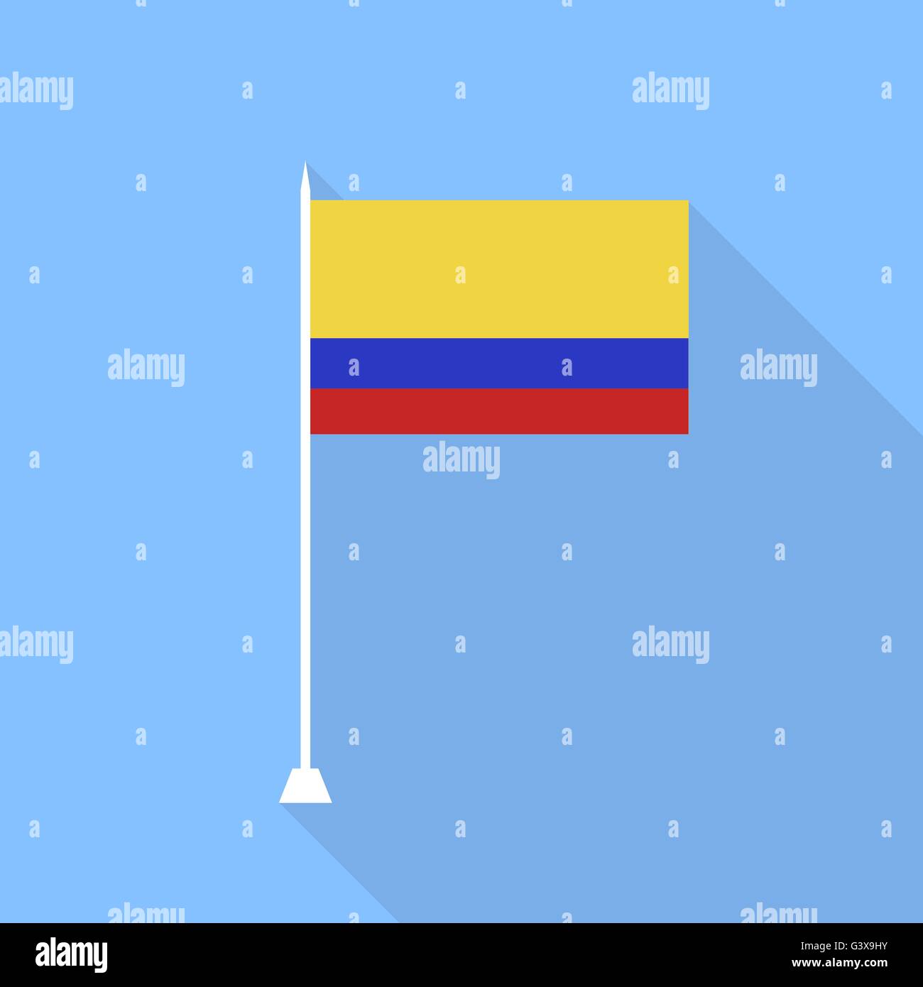 Drapeau de la Colombie. Vector illustration . Illustration de Vecteur