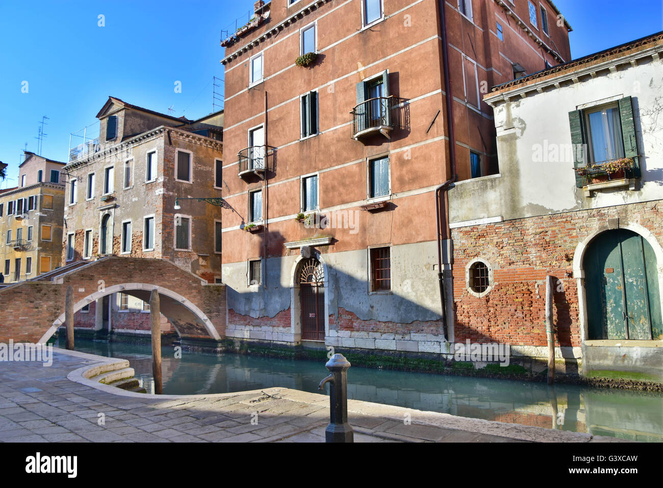 Un quartier calme à Venise Banque D'Images