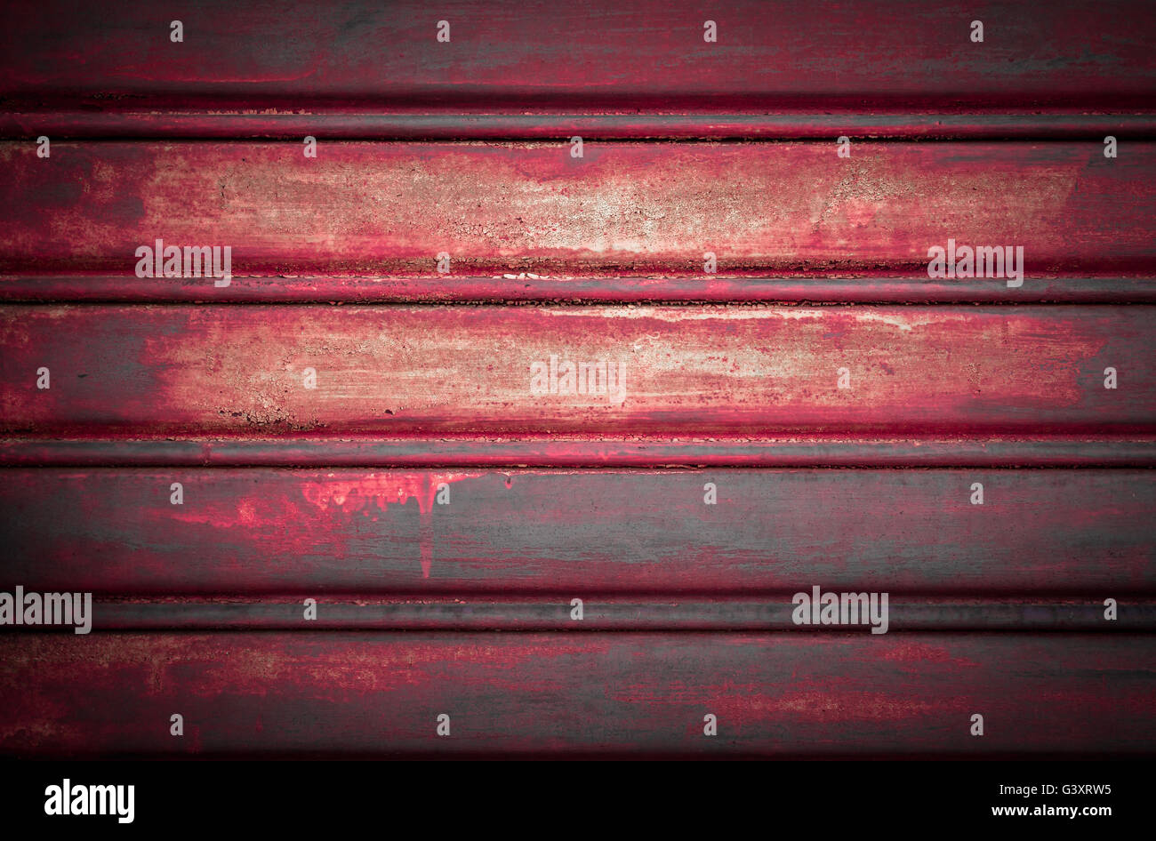 Close-up modèle métallique de rusty red gate Banque D'Images