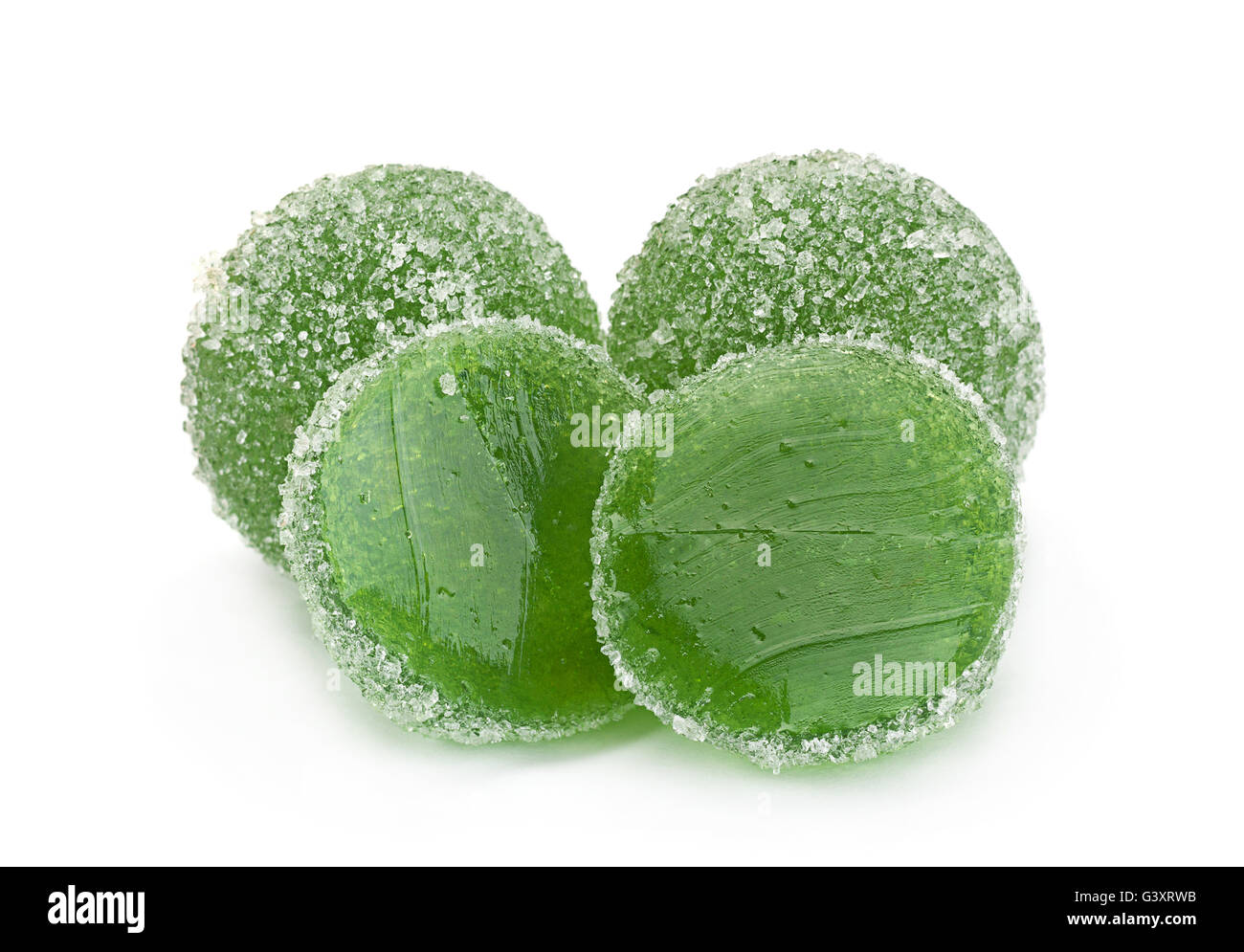 Gelée de fruits confits tour isolé sur fond blanc Banque D'Images