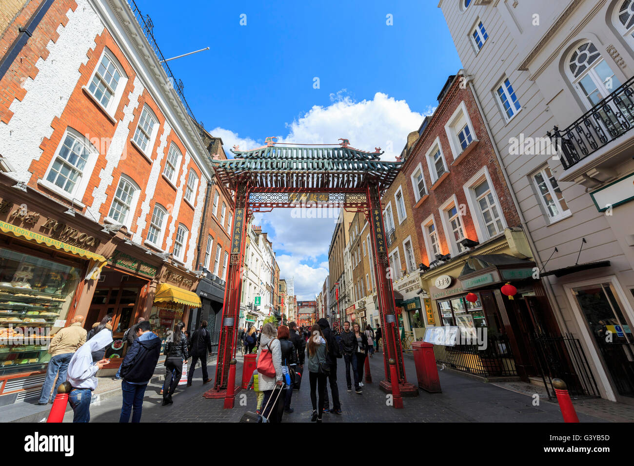 Londres, 17 avril : la célèbre China town on APR 17, 2016 à Londres Banque D'Images