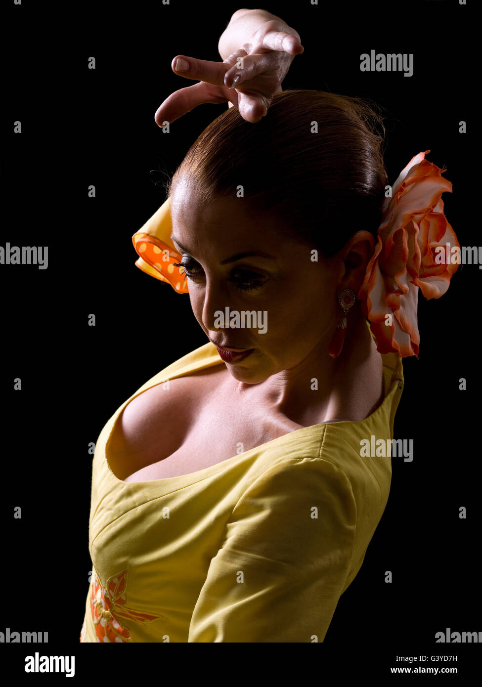 Femme à danser le flamenco Banque D'Images