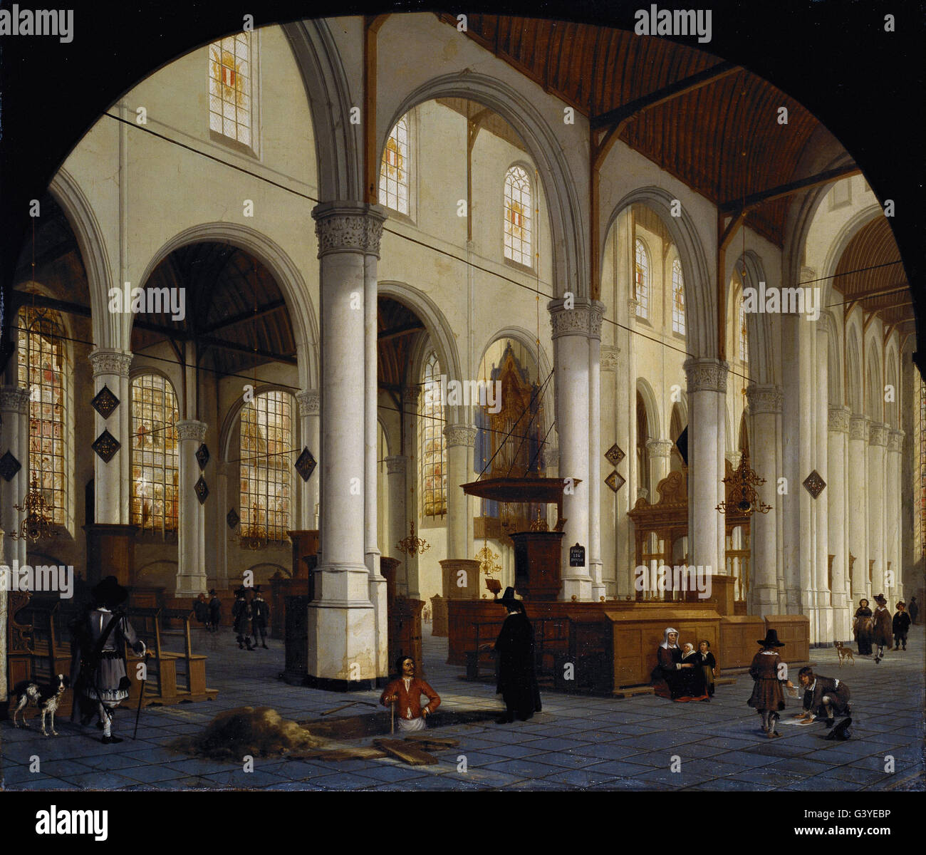 Hendrick van Vliet - l'intérieur de St Janskerk à Gouda Banque D'Images