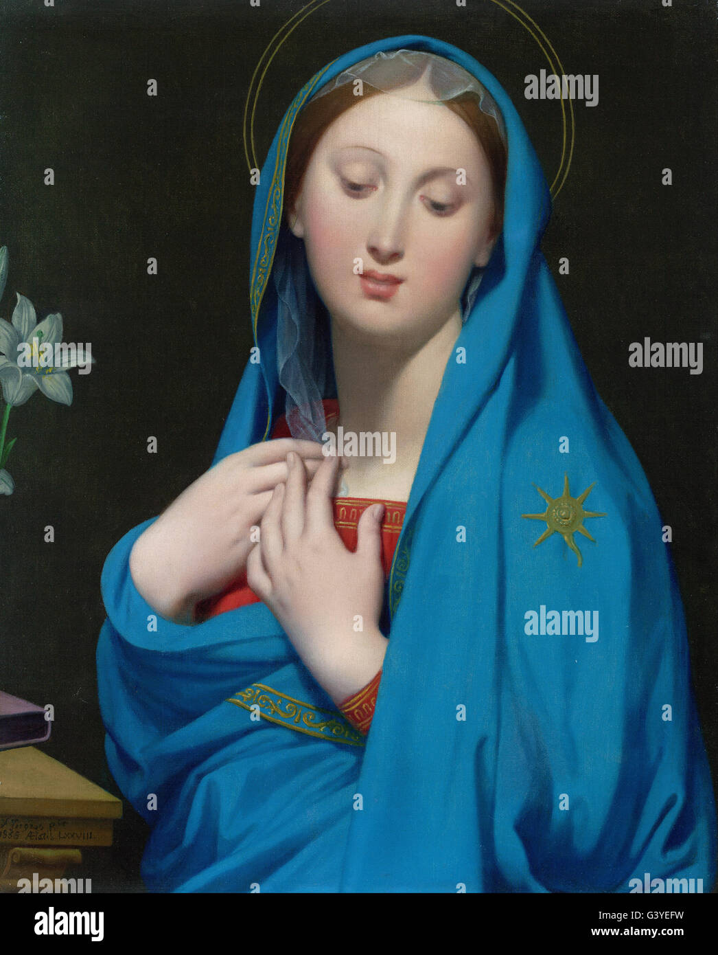 Jean-Auguste-Dominique Ingres - Vierge de l'adoption Banque D'Images