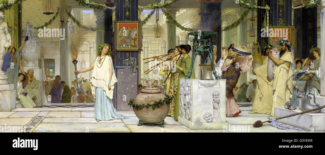 Lawrence Alma-Tadema - Le festival vintage Banque D'Images