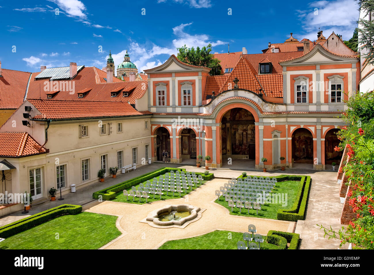Jardins du Château de Prague, près de Ledeburska Banque D'Images