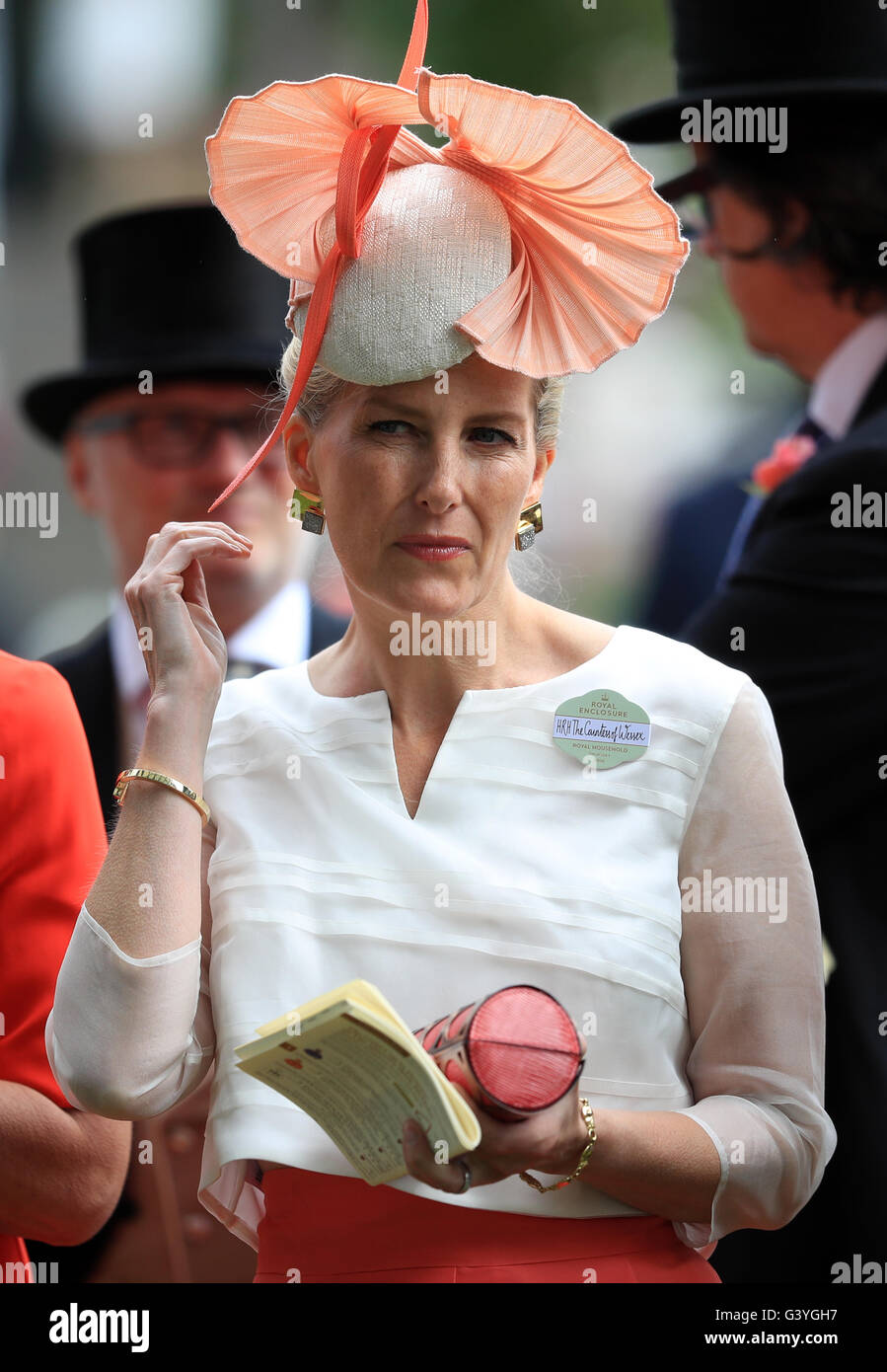 Comtesse Sophie de Wessex durant trois jours de Royal Ascot, 2016 à Ascot Racecourse. Banque D'Images
