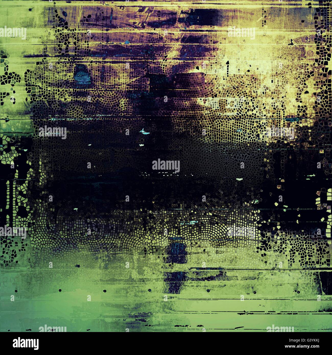 Salut res grunge texture ou rétro arrière. Avec différents motifs couleur : jaune (beige) ; Brown ; vert ; bleu ; Purple (violet) ; noir Banque D'Images