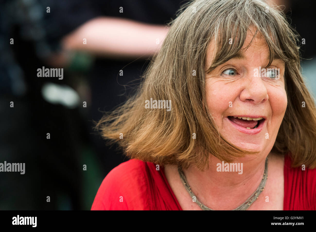 Julia Donaldson, écrivain, dramaturge et acteur principal, et le 2011-2013  Lauréat de l'enfant. Auteur de "The Gruffalo" livre pour enfants. Le Hay  Festival, le samedi 28 mai 2016 Photo Stock - Alamy