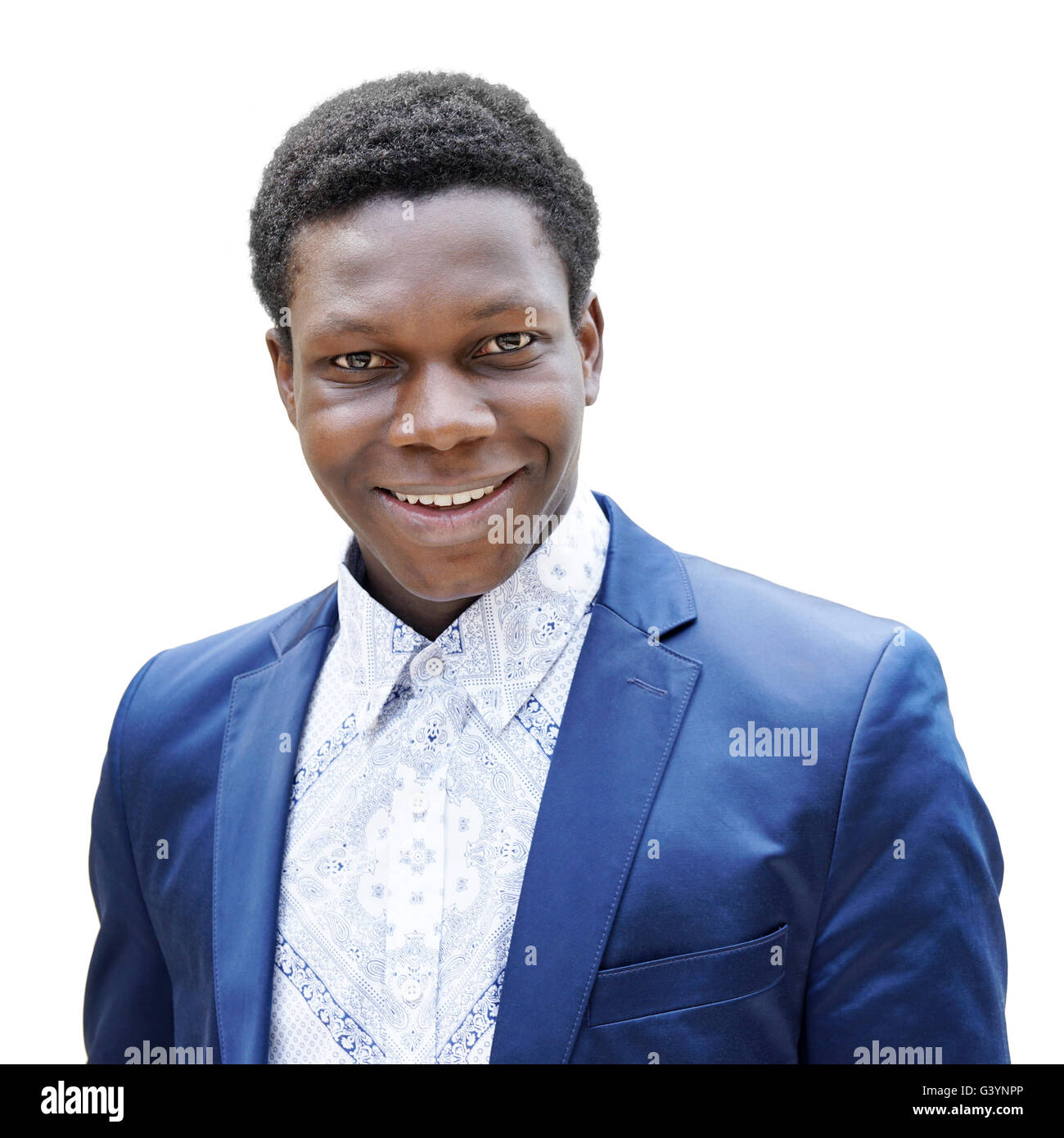 Heureux jeune homme d'origine africaine Banque D'Images