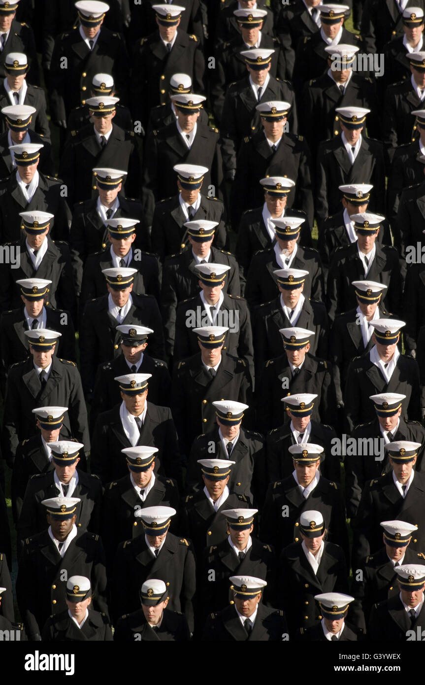 Les aspirants de l'académie navale des États-Unis. Banque D'Images