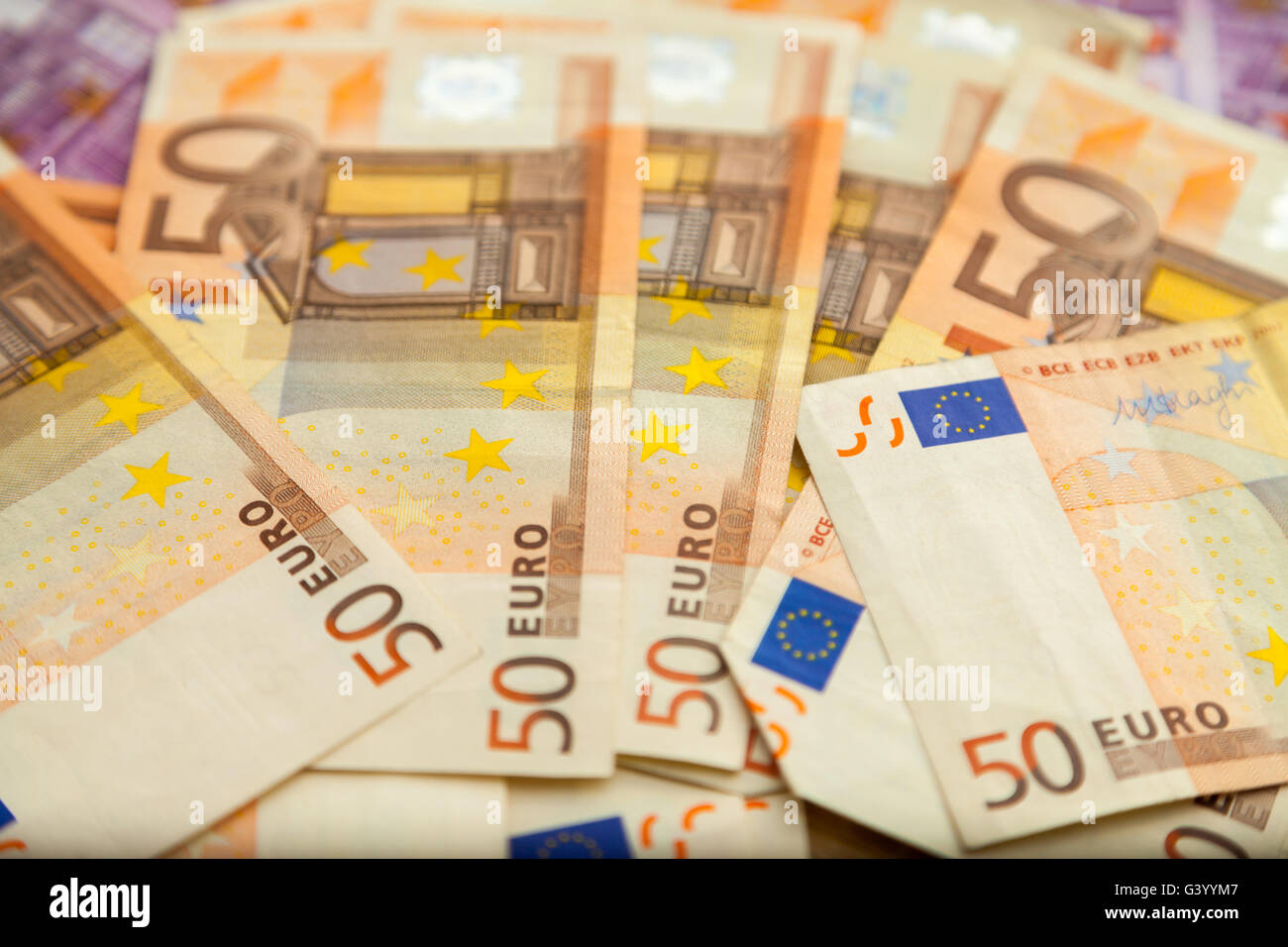 Cinquante euro notes Banque D'Images