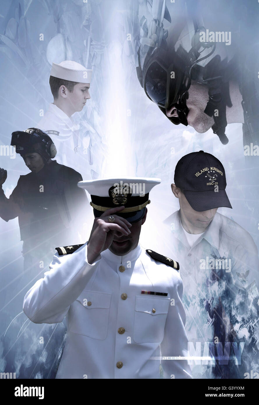 U.S. Navy photo illustration. Banque D'Images