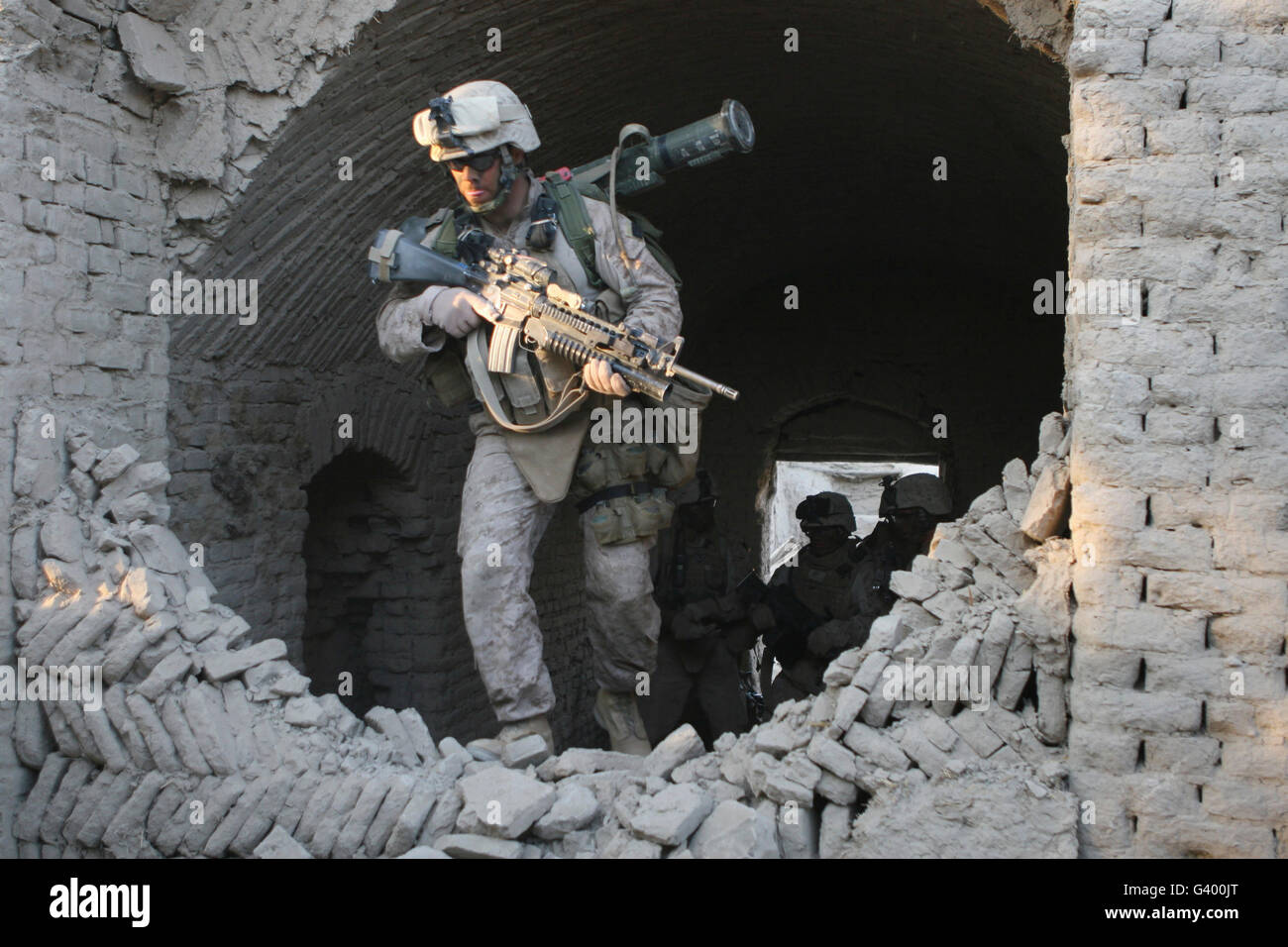 Marines conduite des opérations de combat en Afghanistan, Zad maintenant, au cours de la colère de l'Opération Cobra. Banque D'Images