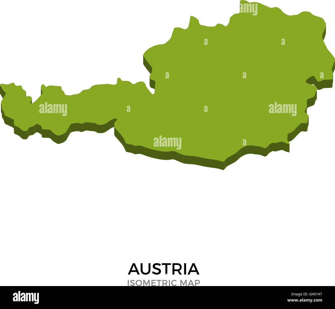 Carte isométrique de l'Autriche d'illustration vectorielle détaillée Illustration de Vecteur