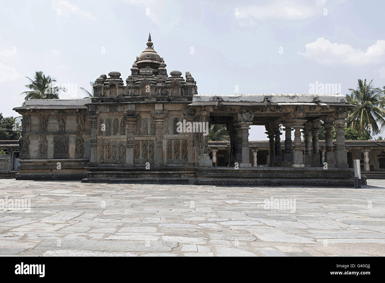 Andal (ranganayaki) temple situé dans le nord-ouest de chennakeshava temple. belur, Karnataka, Inde. vue depuis le sud. Banque D'Images