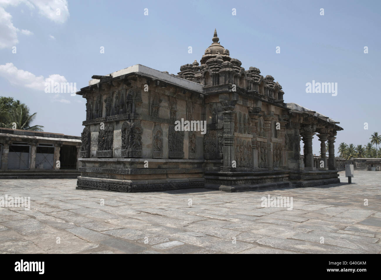 Andal (ranganayaki) temple situé dans le nord-ouest de chennakeshava temple. belur, Karnataka, Inde. vue depuis le sud-ouest. Banque D'Images