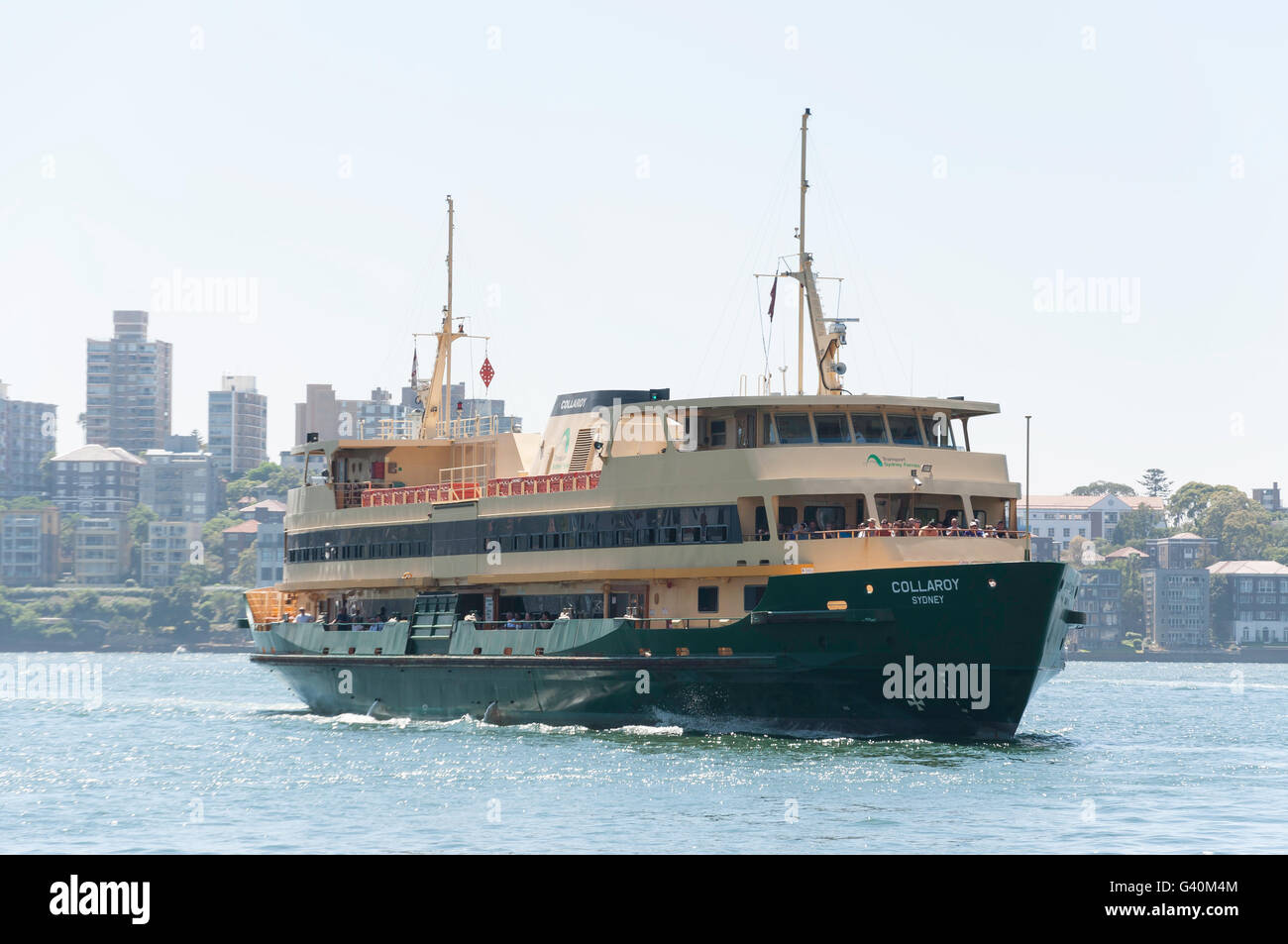Sydney Ferries 'navire' Collaroy arrivant à Circular Quay, Sydney Harbour, Sydney, New South Wales, Australia Banque D'Images